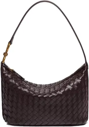 Vegan Leather Woven Bag for Women Top Handle Handbag Hobo Satchel Crossbody Bag Shoulder Purse