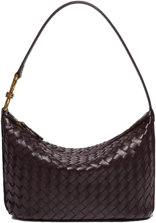 Vegan Leather Woven Bag for Women Top Handle Handbag Hobo Satchel Crossbody Bag Shoulder Purse