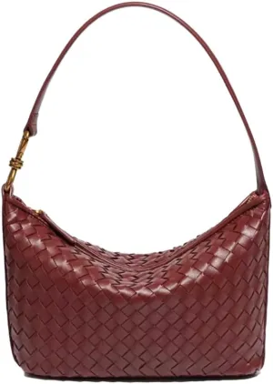 Vegan Leather Woven Bag for Women Top Handle Handbag Hobo Satchel Crossbody Bag Shoulder Purse