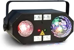 VocoPro DJ-SMART-LIGHTSHOW - 5-In-1 Multi-Effect Light with Water Wave, Moonflower, Strobe, UV & Lase