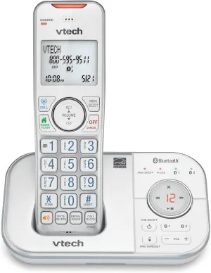 VTech VS112-17 Cordless Phone for Home with Answering Machine, Call Blocking, Caller ID, Intercom and Connect to Cell