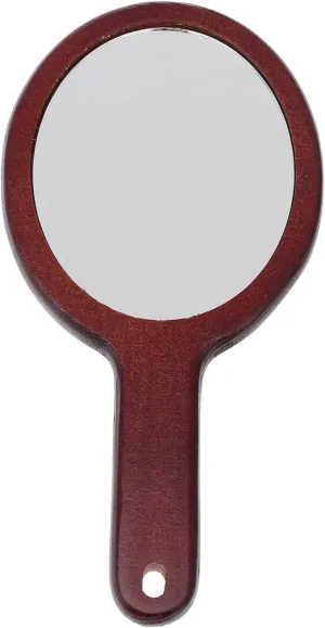 Wall Mirror for Bathroom , Handheld Vanity Mirror Portable Desk Table Mirror for Dresser V-intage Hand Mirror Compact Mirror Round Metal Makeup Mirror Makeup Mirror with Handle Handheld Mirror Wooden