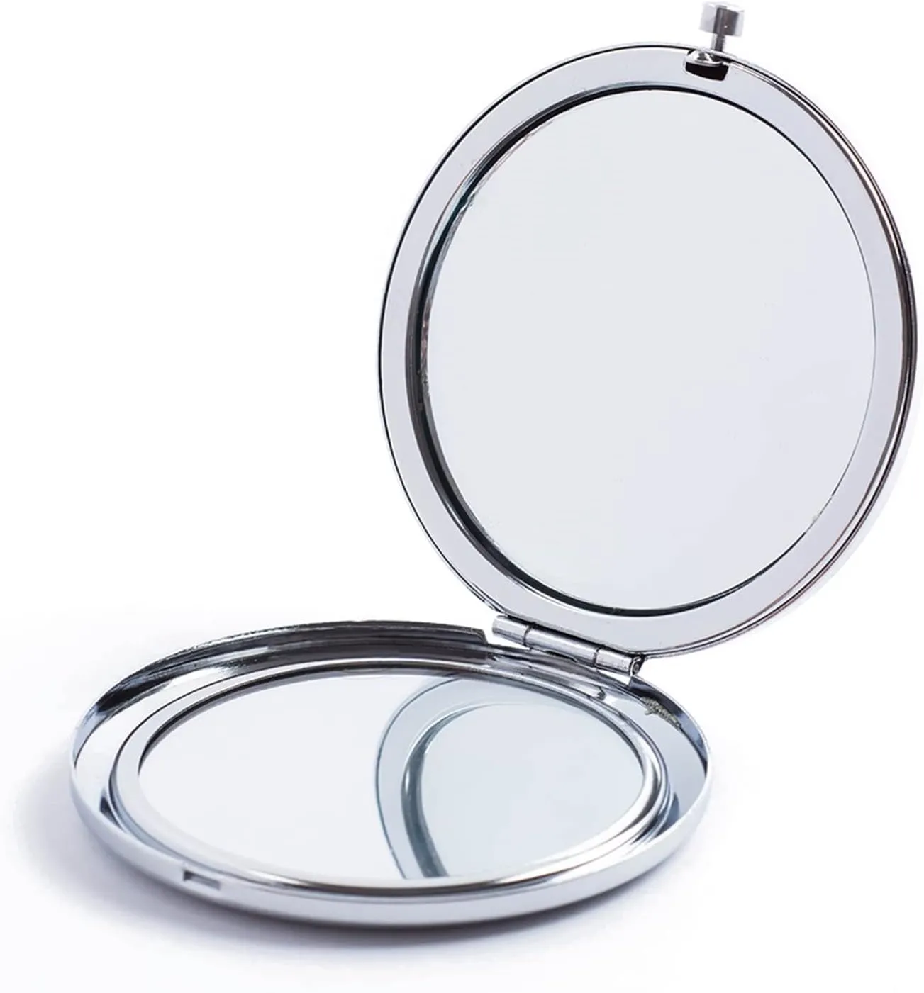 Wall Mirror for Bathroom, Mirror Cosmetic Compact Double-Sided Folding High-Grade Round Metal Makeup Small Mirror for Purse Travel Mirror