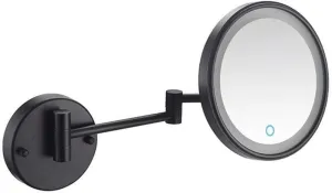 Wall Mounted Makeup Mirror, 8-Inch Round Vanity Mirror with 10X Magnification, 360° Swivel, Extendable Arm