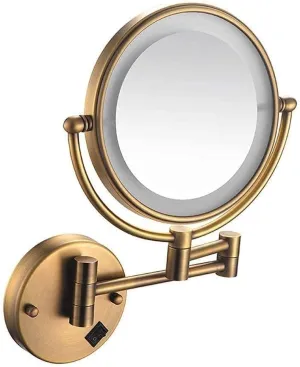 Wall Mounted Makeup Mirror for Bathroom, Magnifying Vanity Mirror with 360° Rotation & Extendable Arm