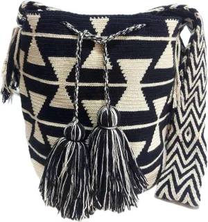 Wayuu Crochet Tote Bag, Woven Mochila, Colombian Tribal Bag, Beach Bag
