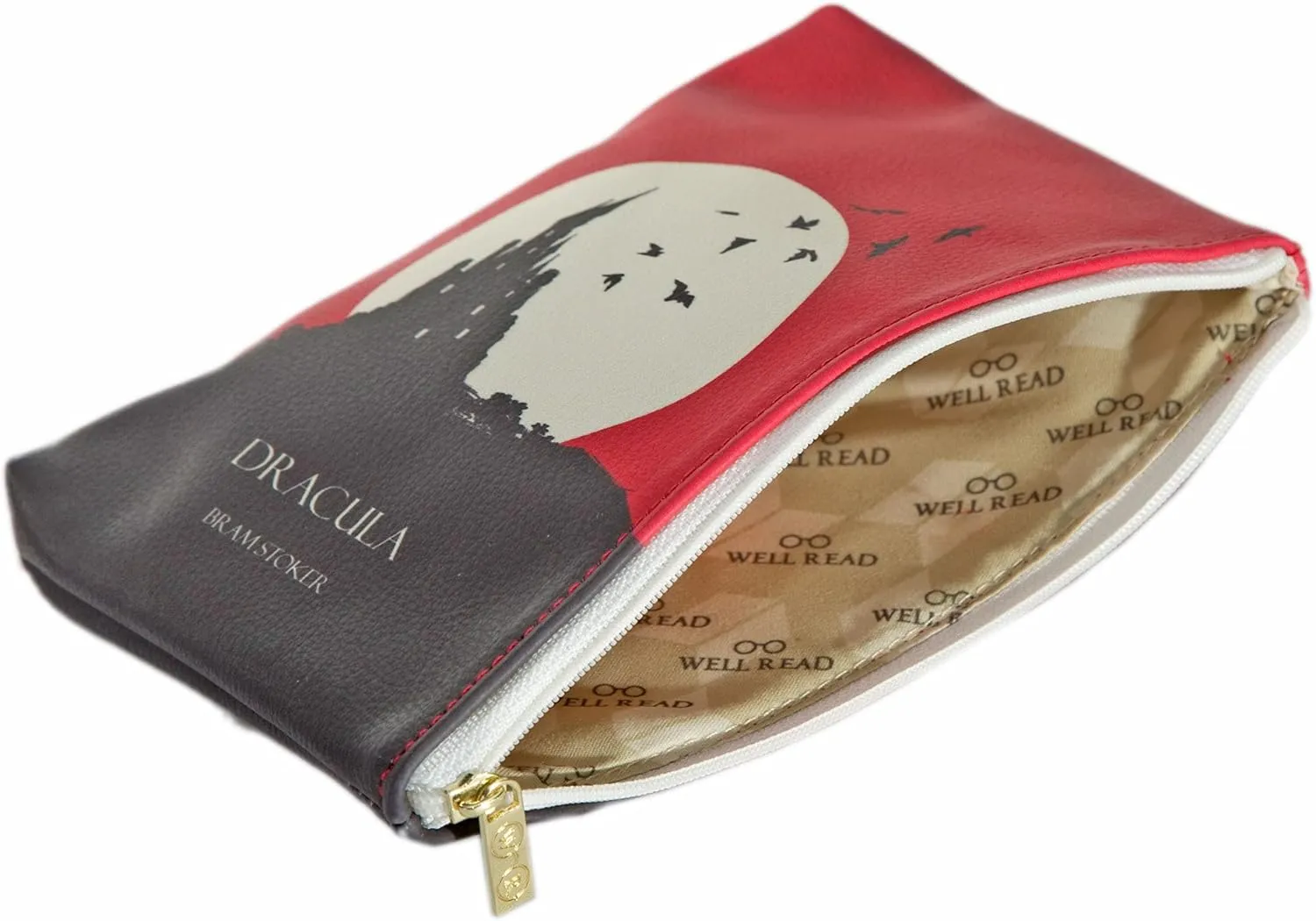 Well Read Book Theme Pouch Purse Clutch - Makeup & Toiletry Bag for Book Lovers