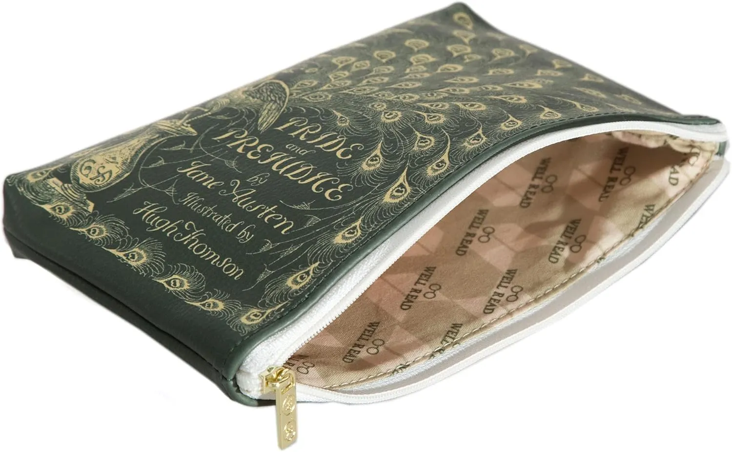 Well Read Book Theme Pouch Purse Clutch - Makeup & Toiletry Bag for Book Lovers