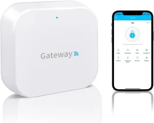 WiFi Gateway - Remote Control With TTLock App, G2 Smart Hub Compatible With Alexa Voice Control, Bridge for Key Lock Box - White