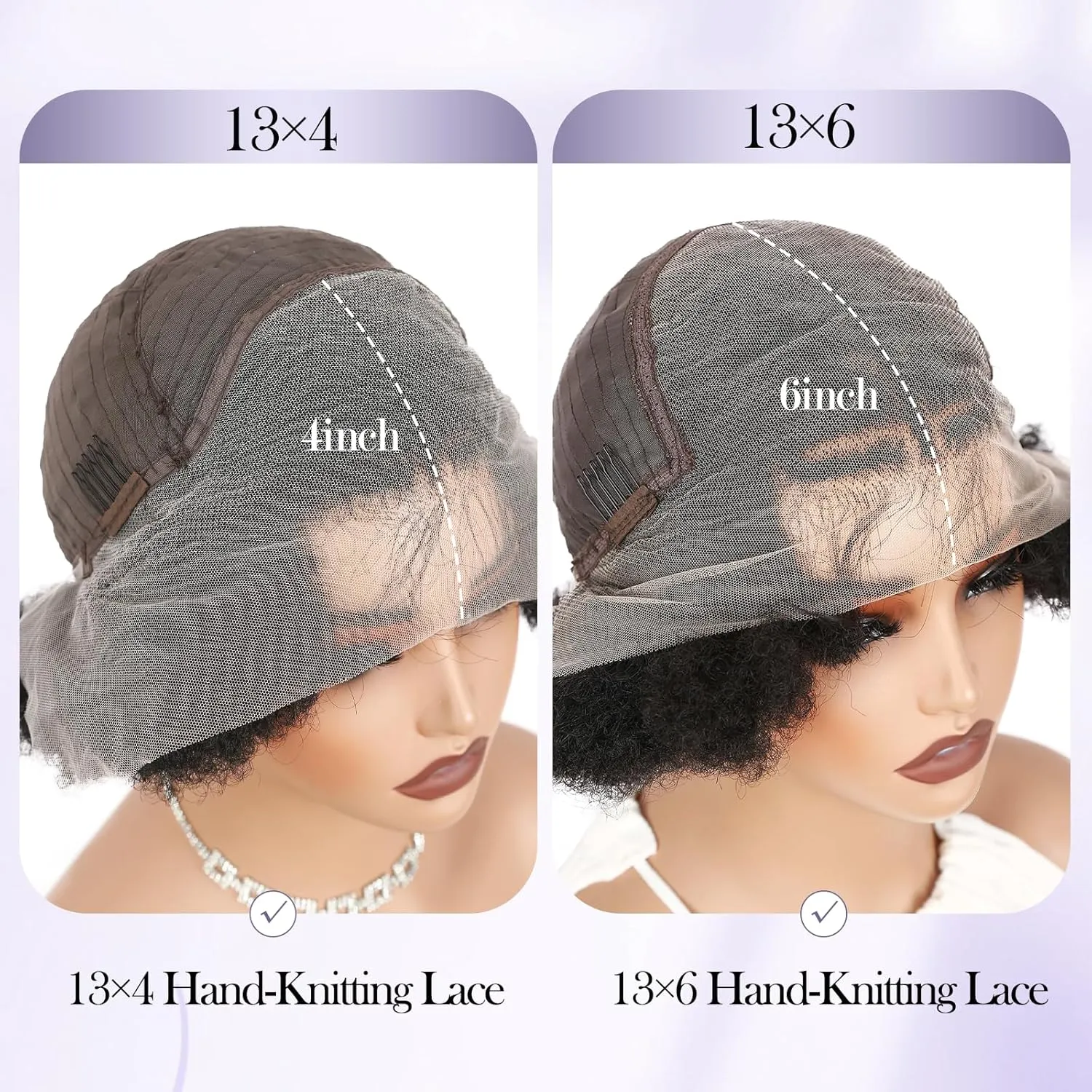 WIGER 13x4 Lace Frontal Kinky Curly Wig With Baby Hair Braided Wigs for Black Women Afro Lace Front Hair Wigs Pre Plucked Glueless Synthetic 4C Full Lace Wigs for African American