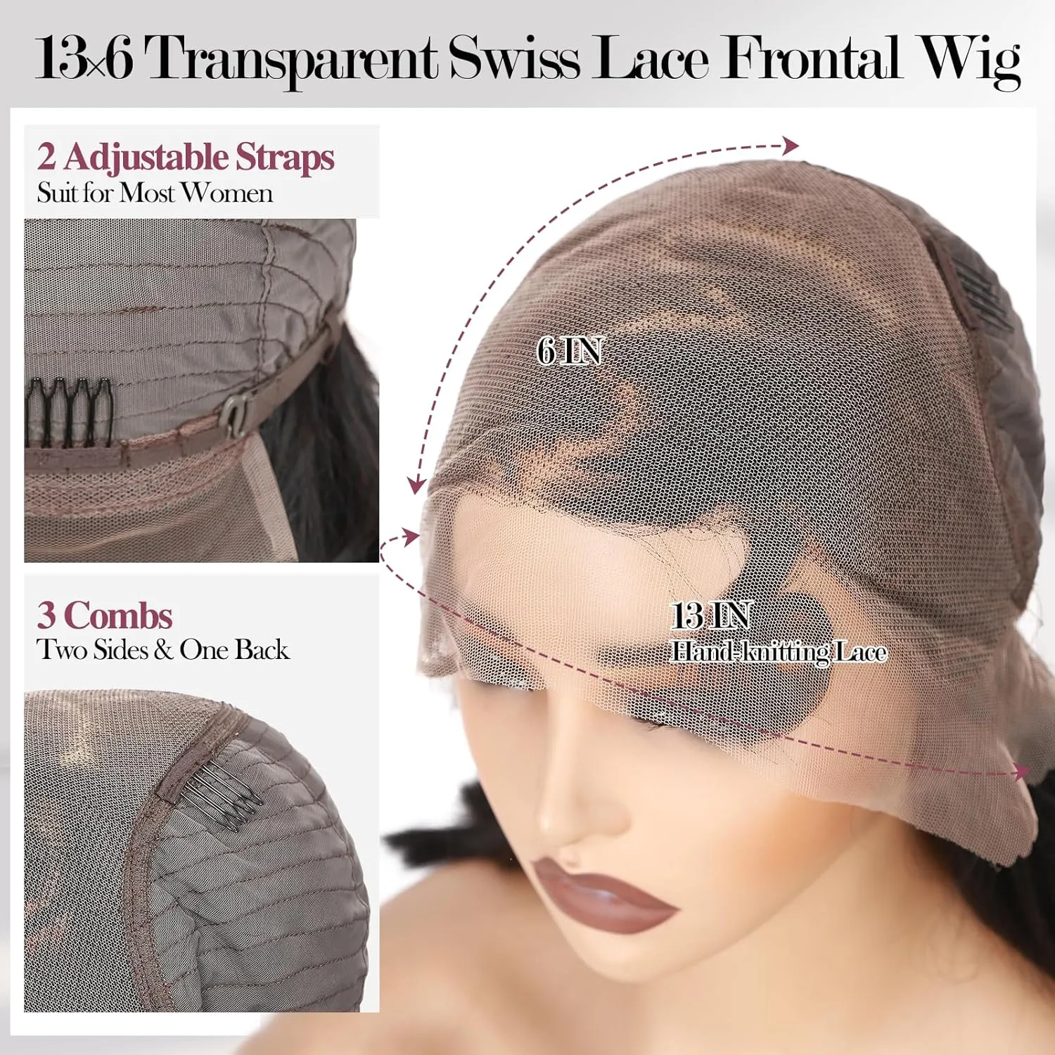 WIGER 13x6 Straight Lace Frontal Wigs Braided Wig for Black Women Glueless Bob Wig with Z Hairline Braided Lace Front Wigs 14 Inch Synthetic Full Lace Frontal Natural Black Straight Bob Wigs