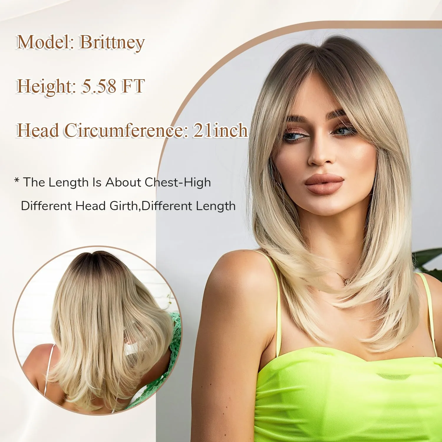 WIGNEE Blonde Hair Topper with Bigger Lace Hand Made Upgrade Kanekalon Hair Toppers for Women with Thinning Crown 14” Long Layered 3D Cover Wig Toppers