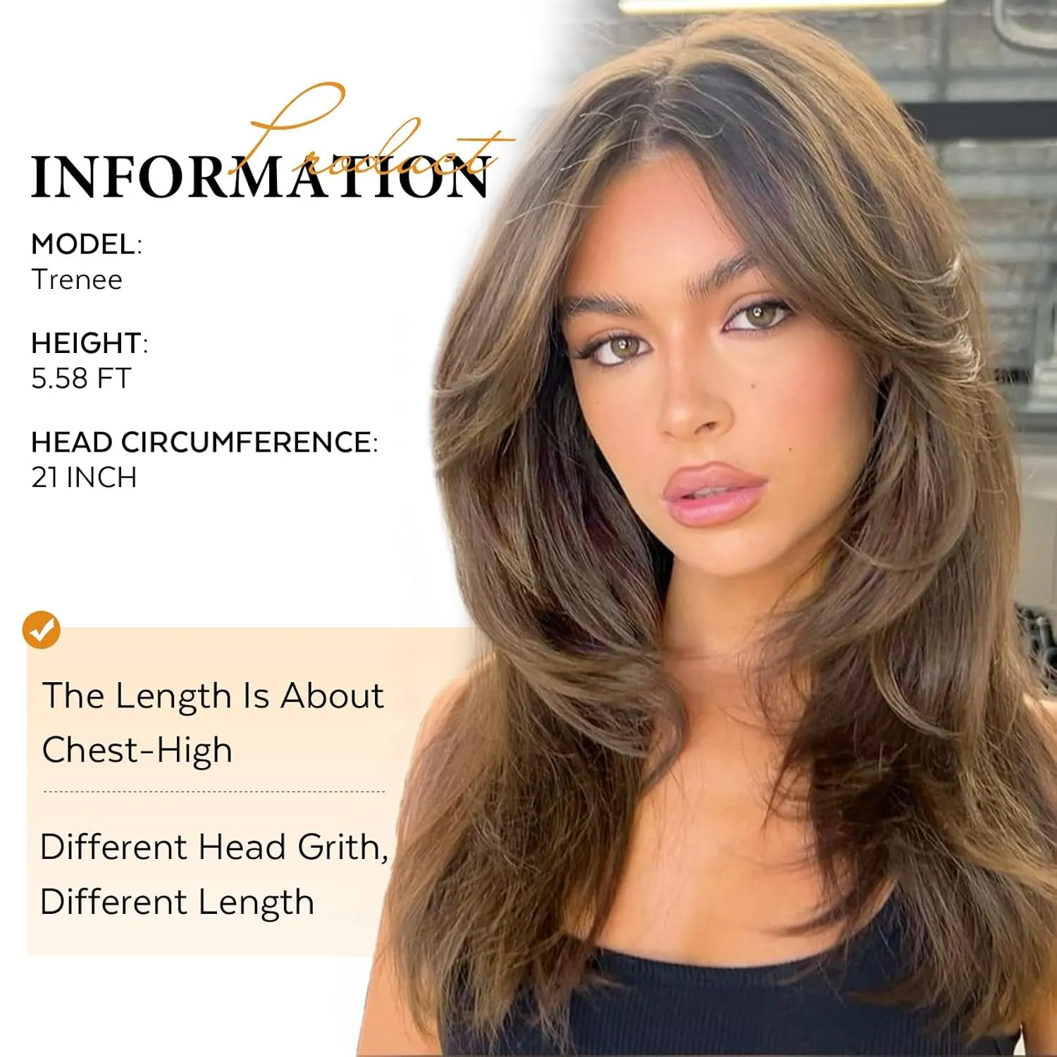 Wigree Brown Hair Topper with Bigger Lace - Hand Made Kanekalon 14" Long Layered Wig Toppers for Thinning Hair