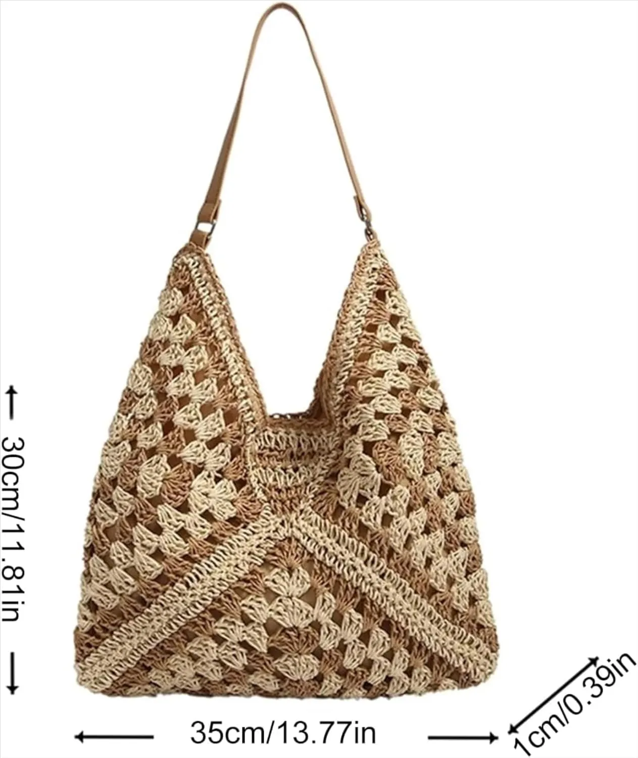Women Hobo Bag Ladies Boho Tote Bag Fashion Beach Sling Bag Woven Purse Women Shoulder Bag for Vacation, Work, Everyday
