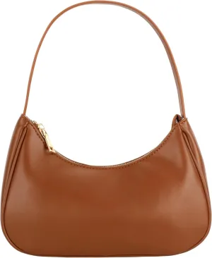 Women Small PU Leather Shoulder Bag Armpit Bag Top-handle Bag Zipper Closure