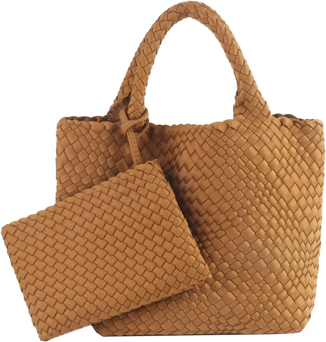 Women Tote Bag Large Neoprene Tote Bag Fashion Woven Bag Neoprene Tote Handbag Roomy Shoulder Bags for Beach, Gym