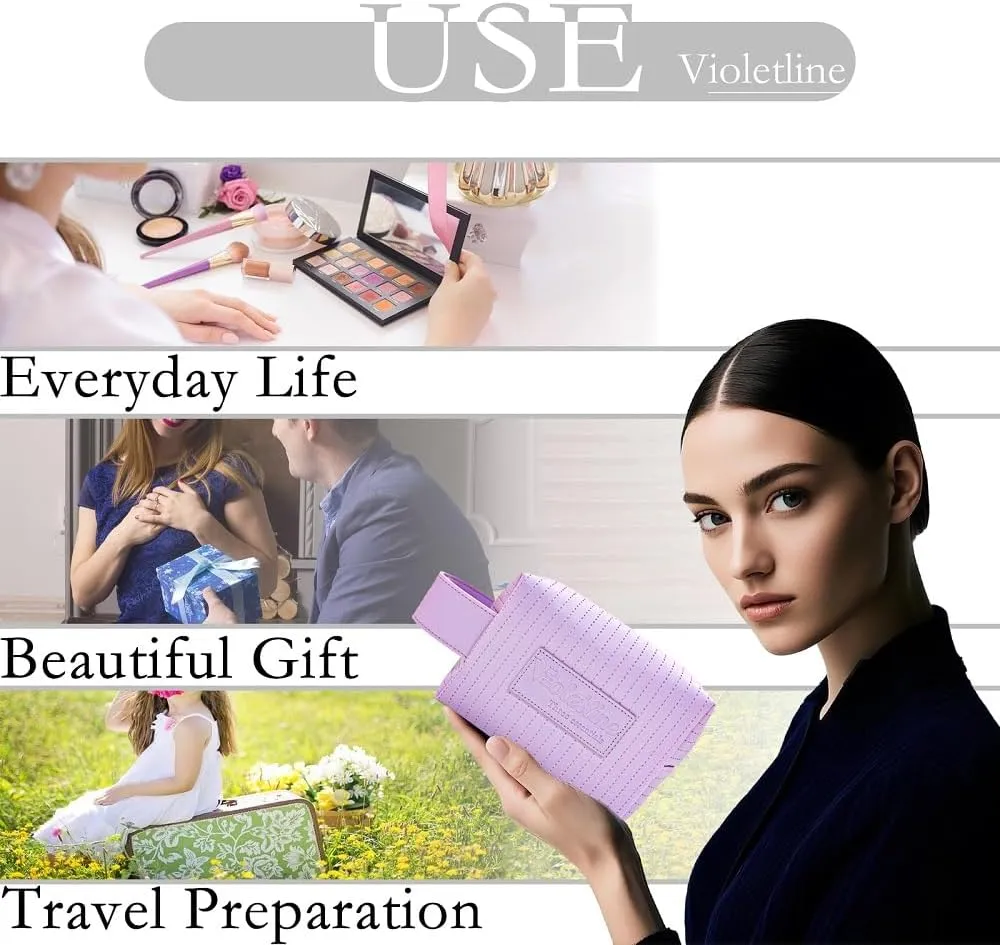 Women's Cosmetic Bag Essentials, Perfect Christmas Gifts! Elegant Preppy Travel Makeup Bag, Ideal Waterproof Leather Cosmetic Bag for Girls and Moms (Light Pink Cosmetic bag)