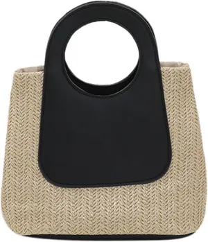 Woven Bag for Women Clutch Top Handbags Hand-Carry Straw Purse Woven Tote Beach Summer Travel Straws Wallet Purse Retro Handmade Shoulder Bags