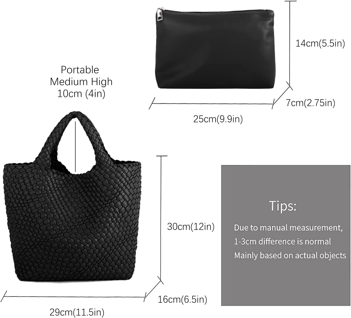 Woven Beach Tote Bag, Women Macaron Soft Leather Weave Handbag with Purse Top-handle Handbag for Work Travel
