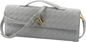 Woven Clutch Purses for Women Evening Bag Handmade Leather Shoulder Handbag Fashion Crossbody Purse