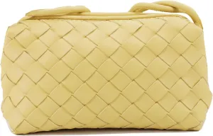 Woven Crossbody Bags For Women, Small Handmade Purse Clutch Shoulderbag Handbag, Zipper Closure