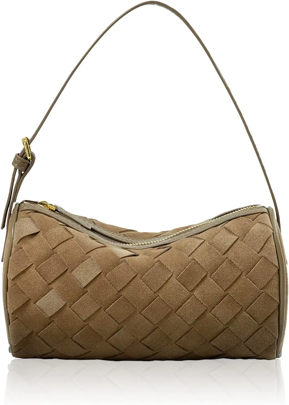 Woven Leather Bag, Evening Bag Clutch Purses for Women, Leather Top-handle Shoulder Bags, Small Woven Handbag