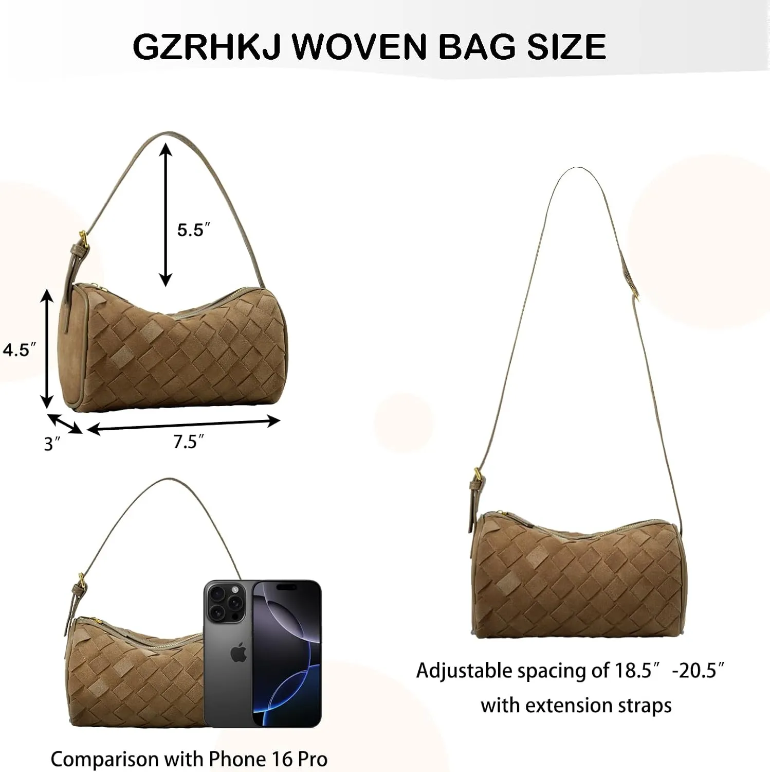 Woven Leather Bag, Evening Bag Clutch Purses for Women, Leather Top-handle Shoulder Bags, Small Woven Handbag