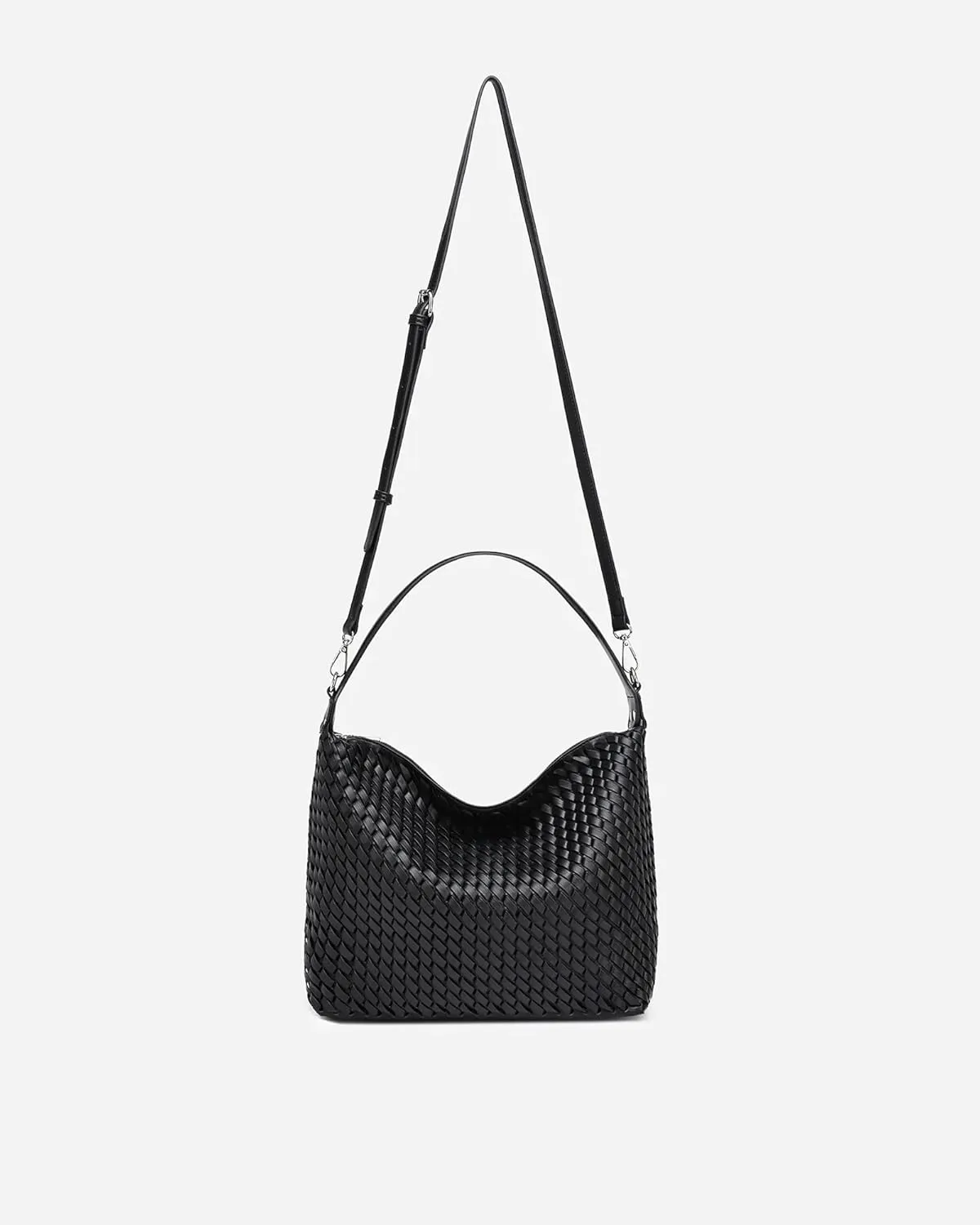 Woven Purse for Women, Top-handle Shoulder Bag with Zipper, Summer Fashion
