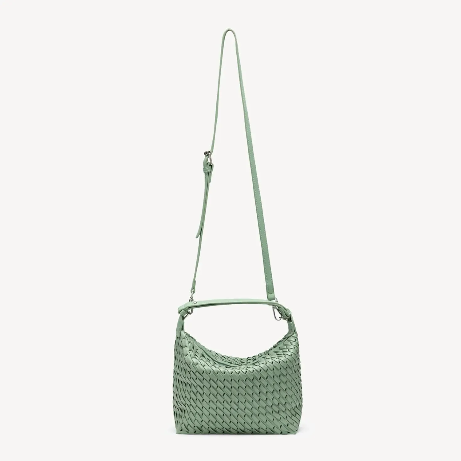 Woven Purse for Women, Top-handle Shoulder Bag with Zipper, Summer Fashion