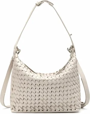 Woven Purse for Women, Top-handle Shoulder Bag with Zipper, Summer Fashion