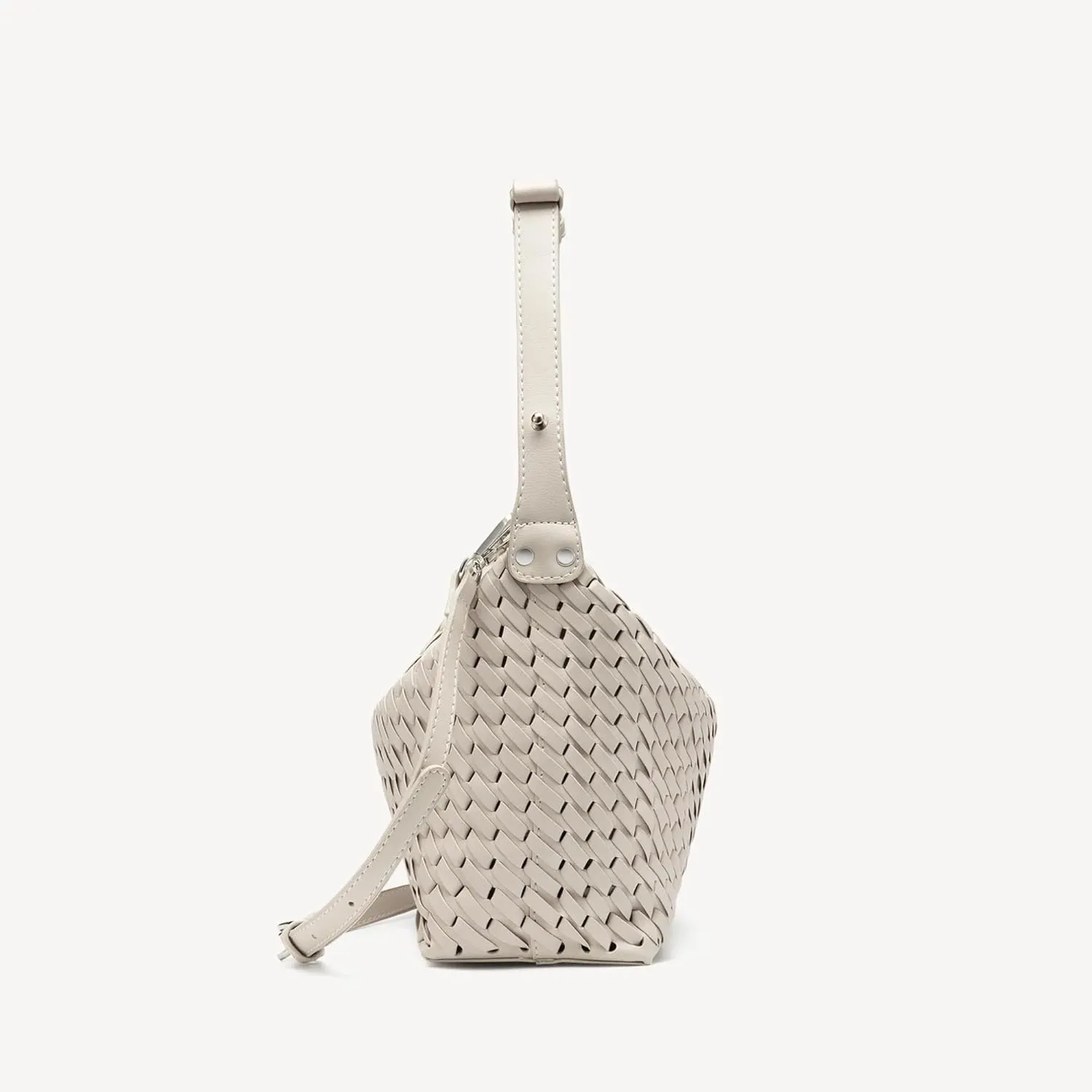 Woven Purse for Women, Top-handle Shoulder Bag with Zipper, Summer Fashion