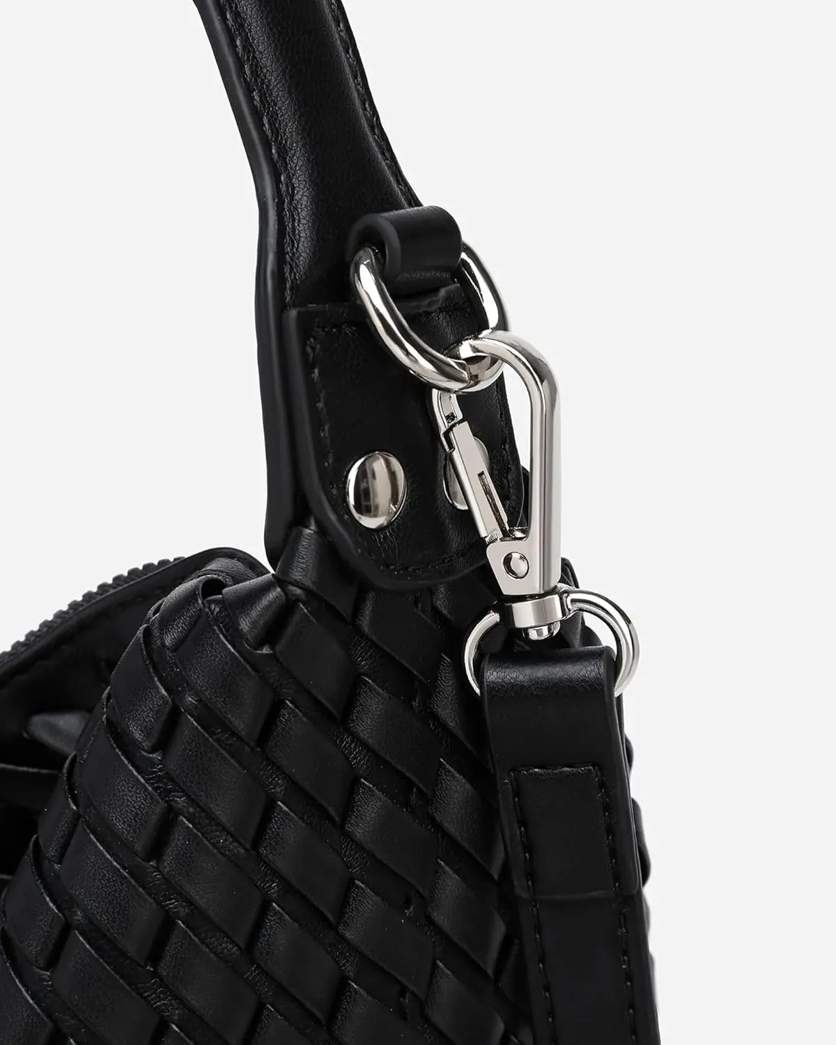 Woven Purse for Women, Top-handle Shoulder Bag with Zipper, Summer Fashion