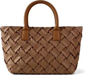 Woven Tote Bag for Women - Fashion Weave Leather Small Purse for Travel, Shopping, and Everyday