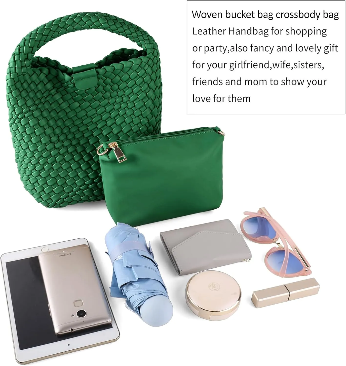 Woven Tote Bag for Women Vegan Leather Medium Size Summer Beach Travel Handbag and Purse Retro Handmade Shoulder Bag
