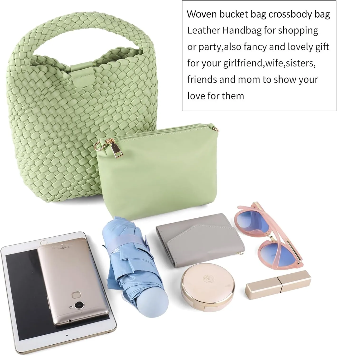Woven Tote Bag for Women Vegan Leather Medium Size Summer Beach Travel Handbag and Purse Retro Handmade Shoulder Bag