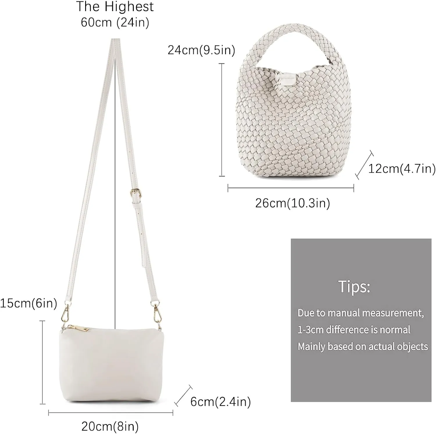 Woven Tote Bag for Women Vegan Leather Medium Size Summer Beach Travel Handbag and Purse Retro Handmade Shoulder Bag
