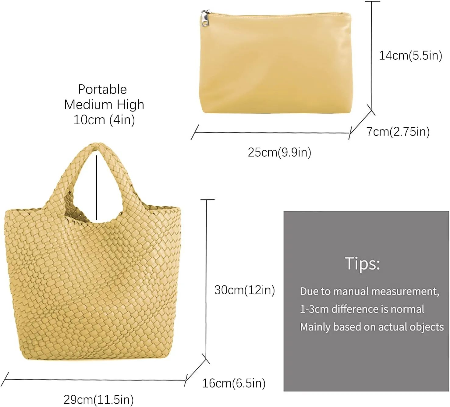 Woven Vegan Leather Handmade Tote for Women - Summer Beach Travel Hand Bag, Purse, Satchel Handbag
