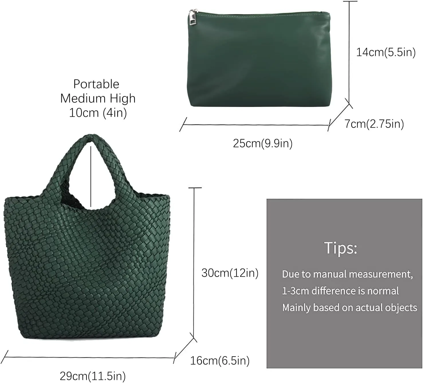 Woven Vegan Leather Handmade Tote for Women - Summer Beach Travel Hand Bag, Purse, Satchel Handbag