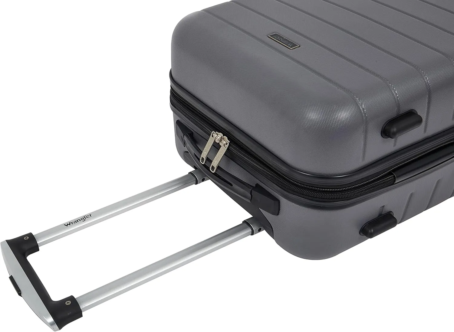 Wrangler Smart Luggage Set with Cup Holder and USB Port, Quiet Shade, 20-Inch Carry-On