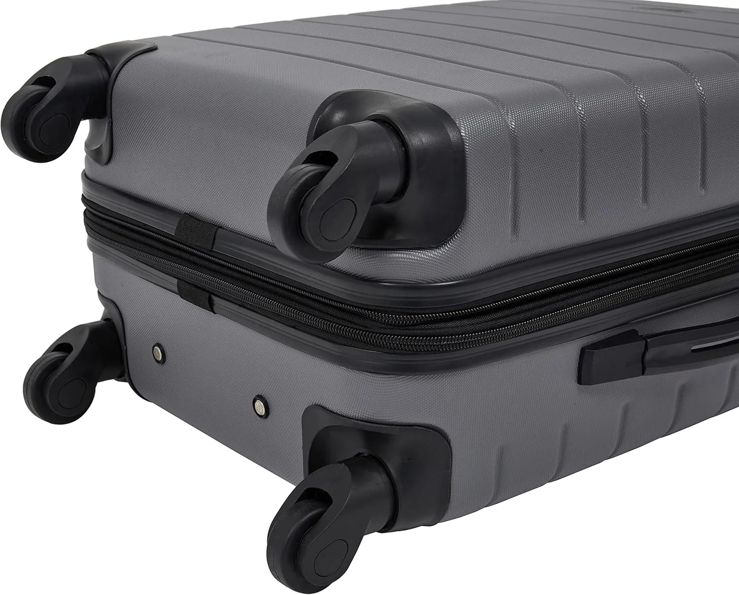 Wrangler Smart Luggage Set with Cup Holder and USB Port, Quiet Shade, 20-Inch Carry-On