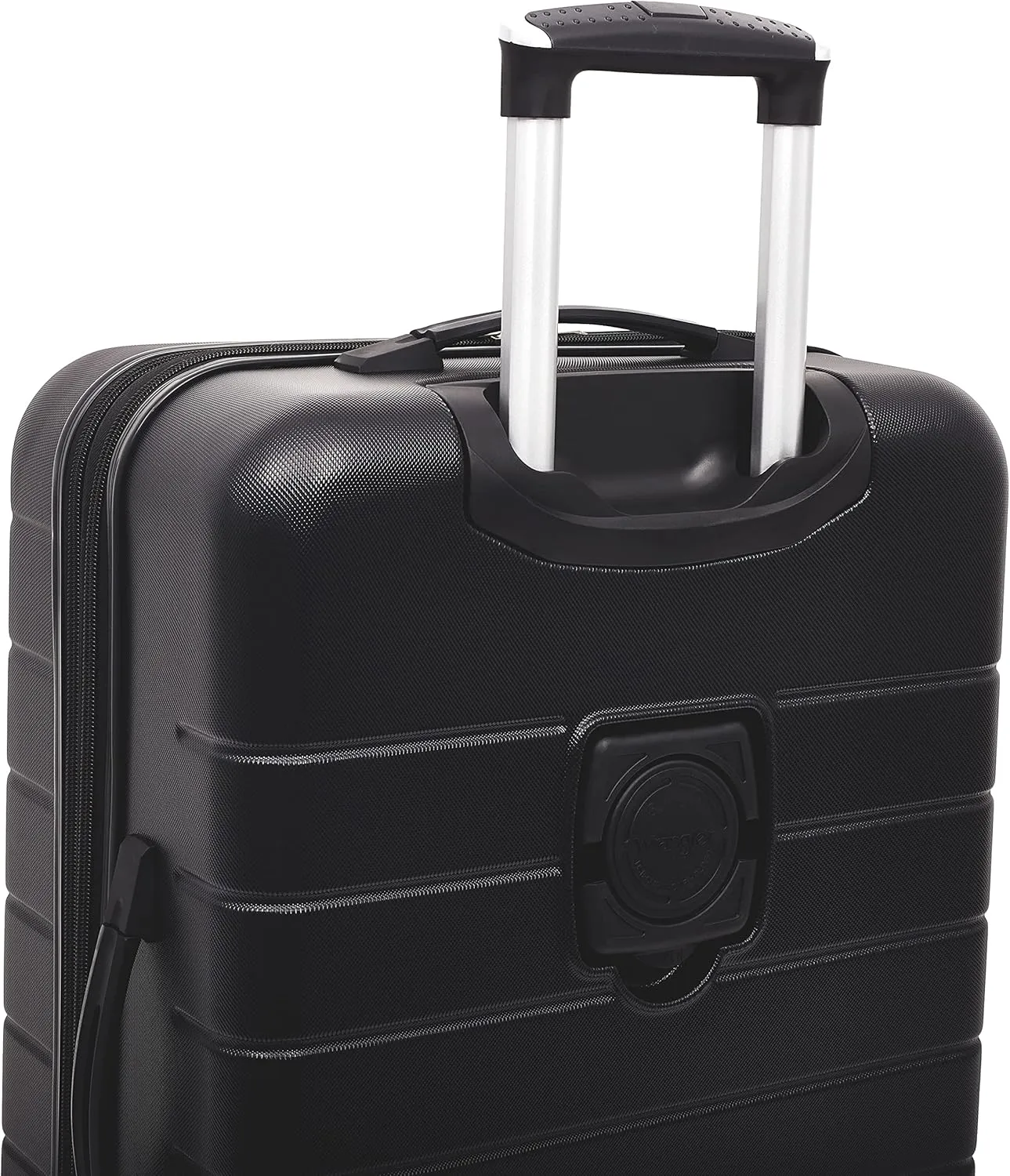 Wrangler Smart Luggage Set with Cup Holder, USB Port and Phone Holder, Black, 2 Piece Set