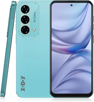 Xgody Unlock Phone Mate 60,6.79 Inch HD  Screen Smartphone,4G Dual SIM Cheap Mobile Phones 4GB  128GB Expanded 512G 5280mAh 21MP Camera T-Mobile Android Phone with Finger&Face Unlock Hint Blue