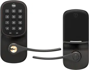 Yale Assure Lever, Wi-Fi Smart Door Lever (for Doors with no deadbolt) - Works with Yale Access App, Amazon Alexa, Google Assistant, HomeKit, Phillips Hue and Samsung SmartThings, Bronze