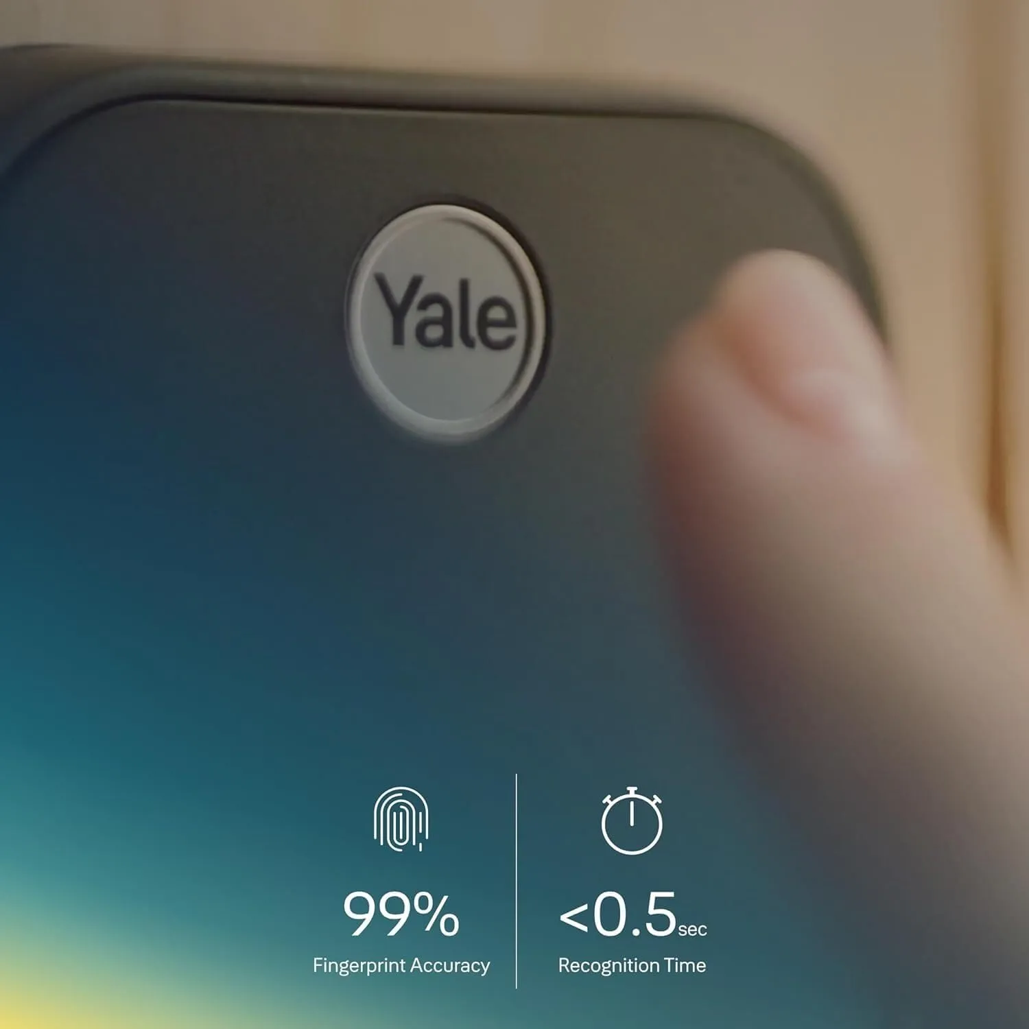 Yale Assure Lock 2 Touch Deadbolt, Black Suede Entry Door Lock with Touch Digital Keypad Keypad and Fingerprint Scanner and Back-Up Key, (No Wi-Fi), YRD410-F-BLE-BSP