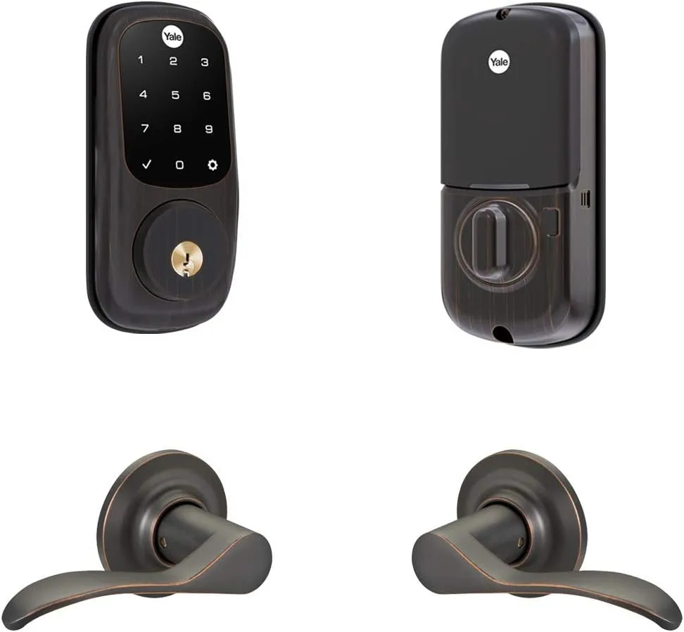 Yale Assure Lock Touchscreen, Wi-Fi Smart Lock with Norwood Lever - Works with the Yale Access App, Amazon Alexa, Google Assistant, HomeKit, Phillips Hue and Samsung SmartThings, Oil Rubbed Bronze