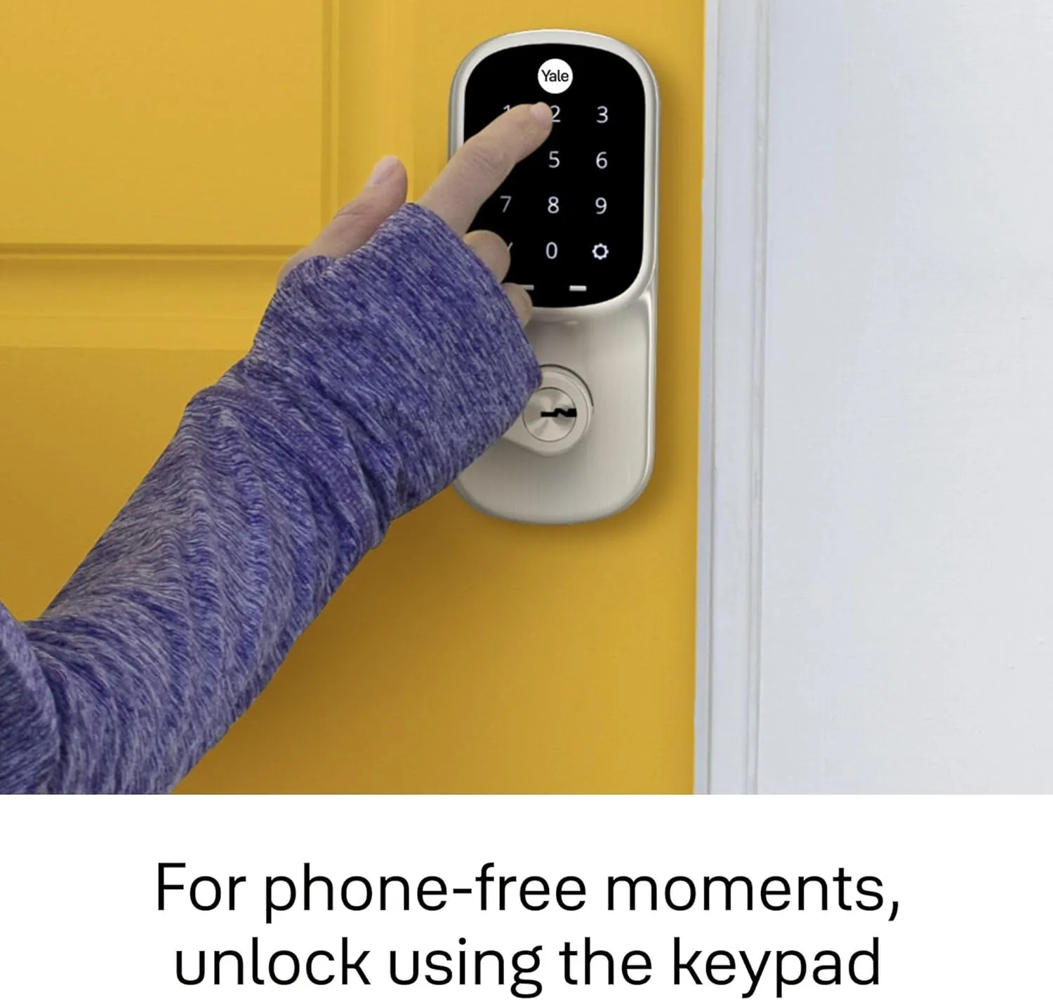 Yale Satin Nickel Assure Lock with Wi-Fi Connected Touchscreen, Smart Entry Door Lock with Digital Electronic Keypad and Back Up Key, ‎YRD226-CBA-619