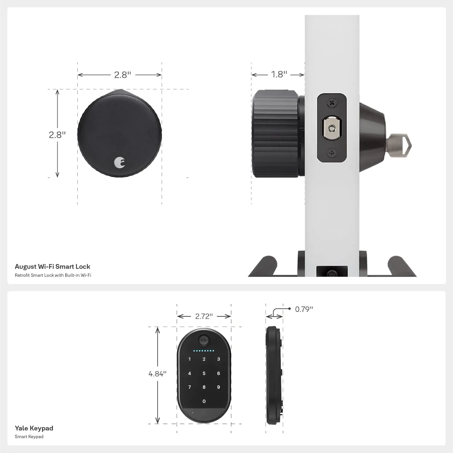 Yale|August Wi-Fi Smart Lock with Keypad, Black
