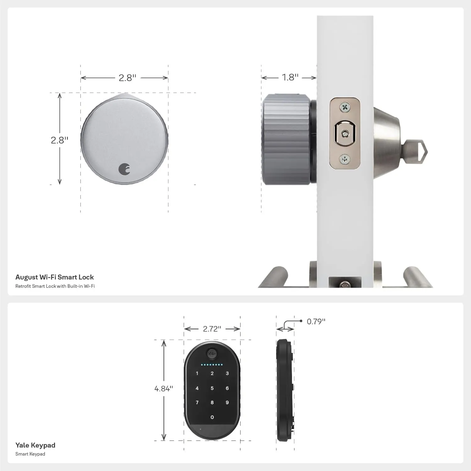 Yale|August Wi-Fi Smart Lock with Keypad, Silver