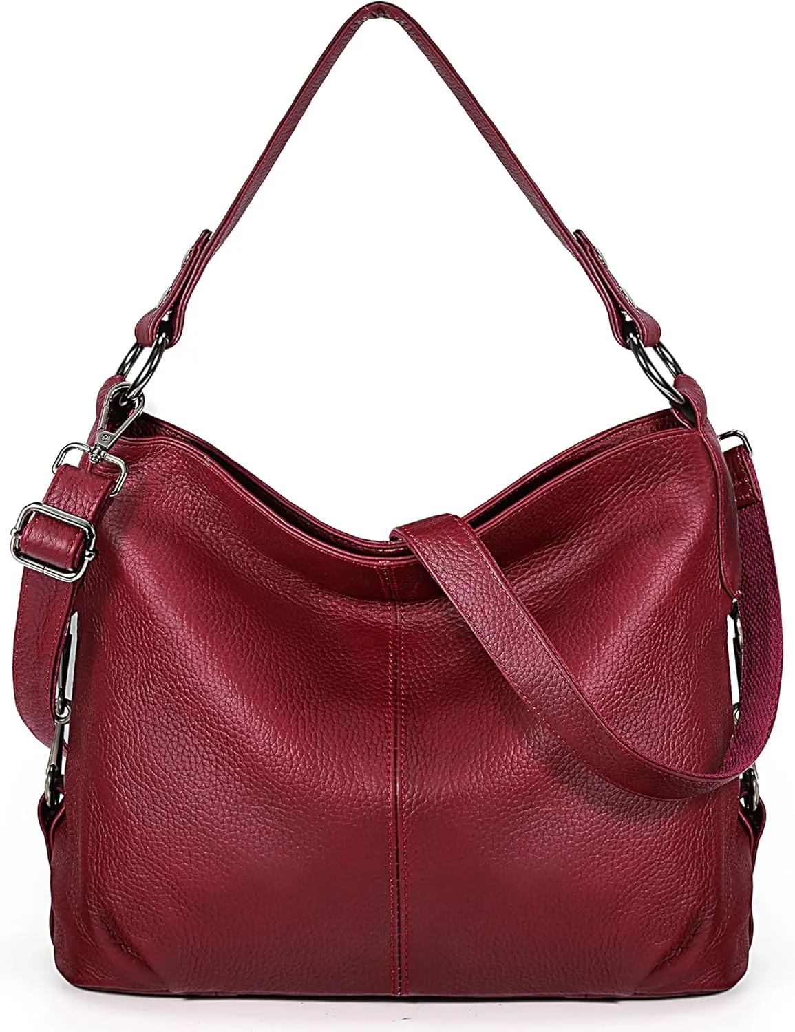 YALUXE Genuine Leather Shoulder Bags Stylish Hobo Handbags Purses Crossbody Bags for Women