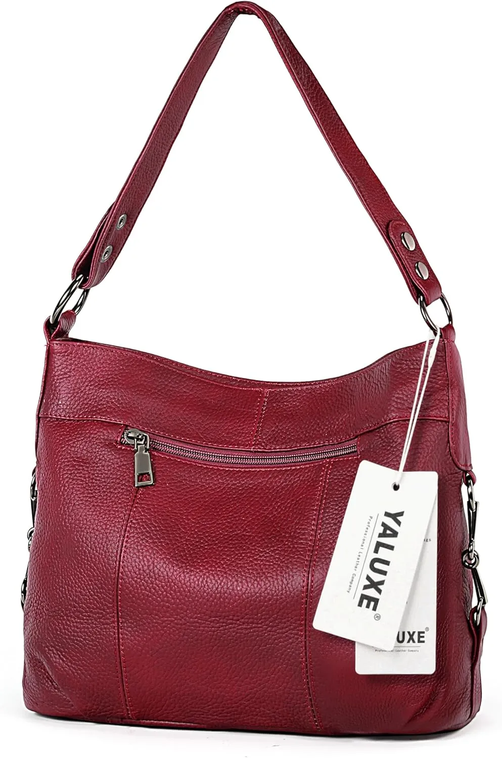 YALUXE Genuine Leather Shoulder Bags Stylish Hobo Handbags Purses Crossbody Bags for Women